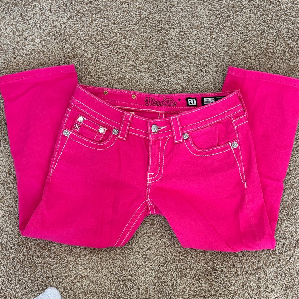 Miss Me Women's Bright Pink Skinny Jeans